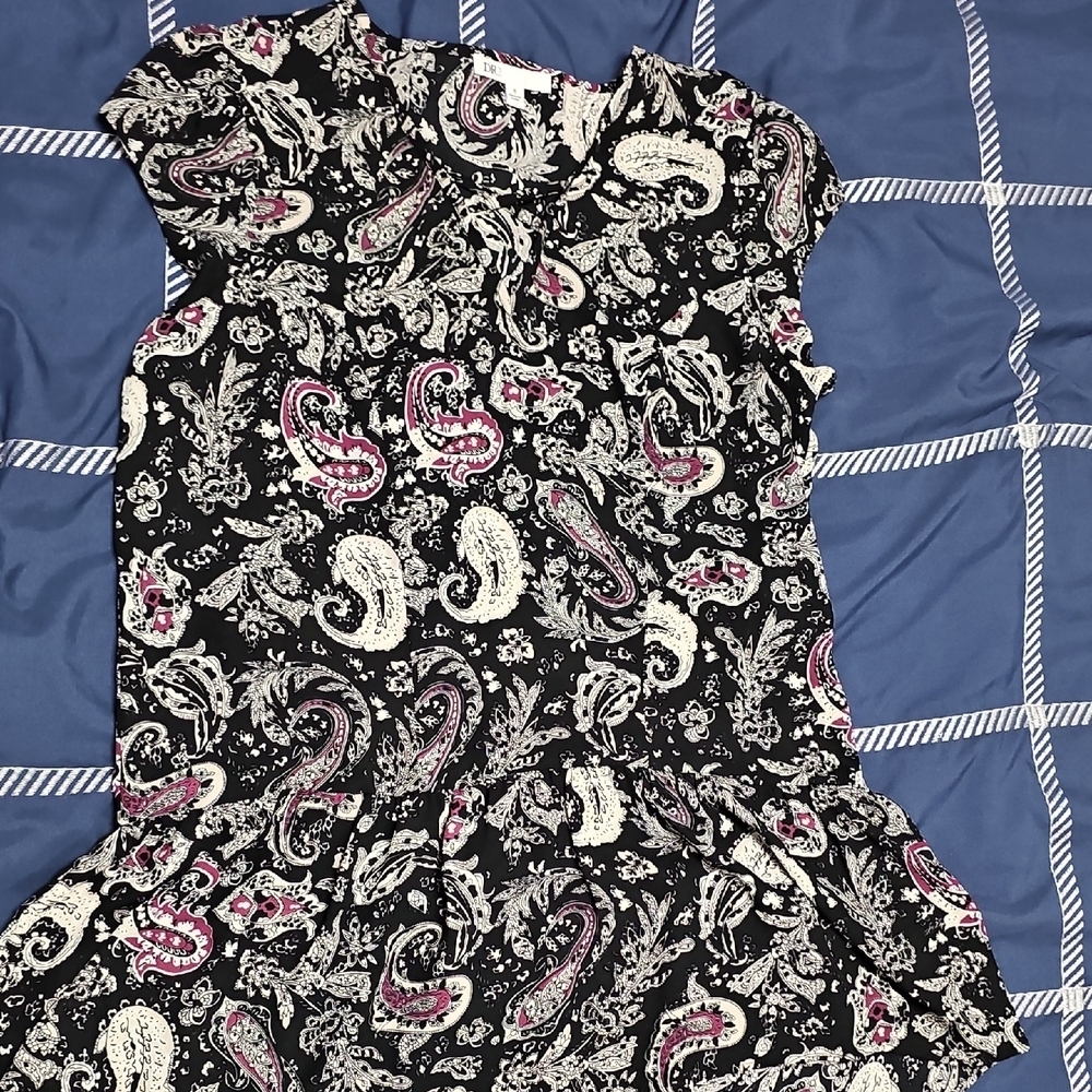 DR2 Black and White Paisley Mini Dress